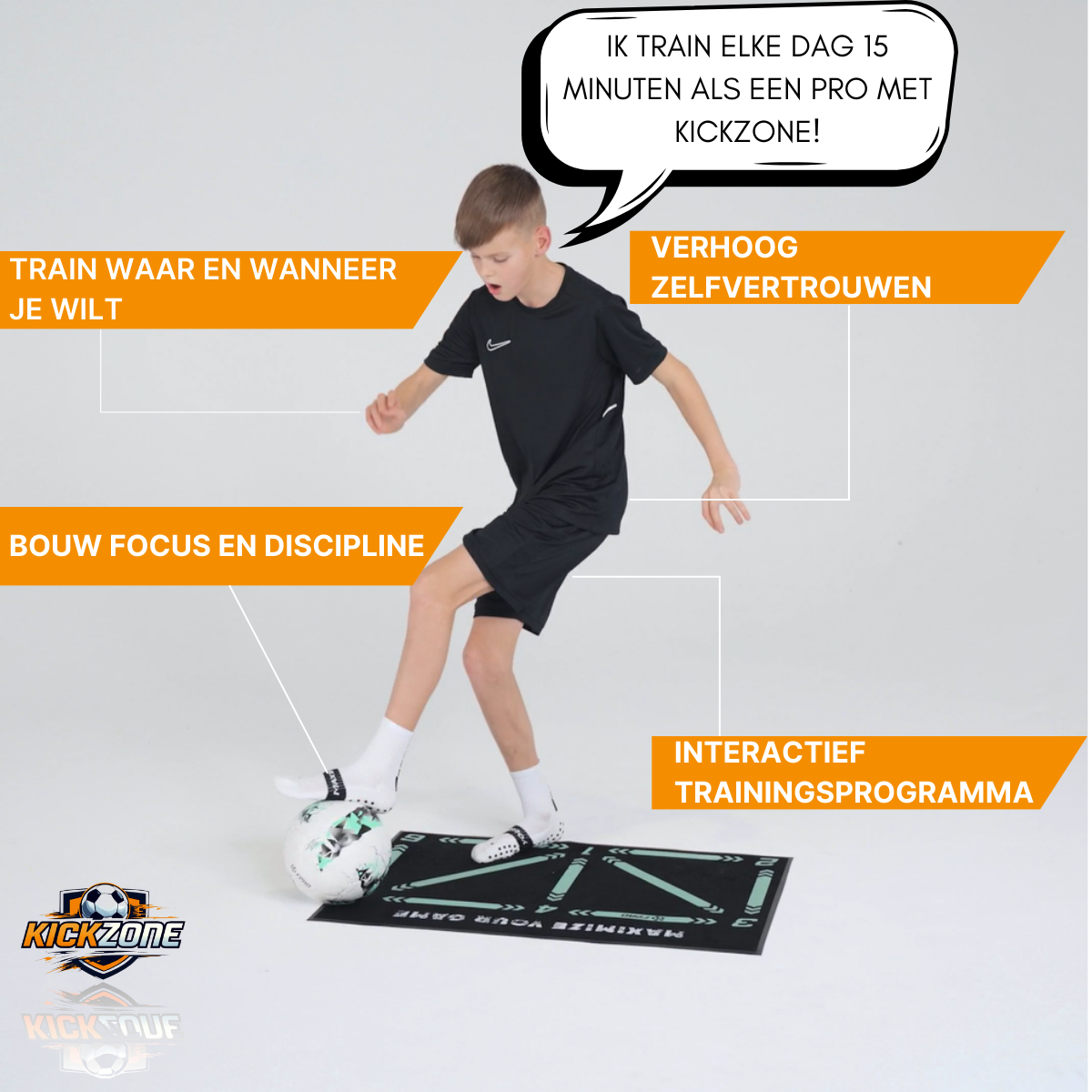 Kickzone™ Voetbal Trainingsmat + GRATIS Voetbalsokken & Programma